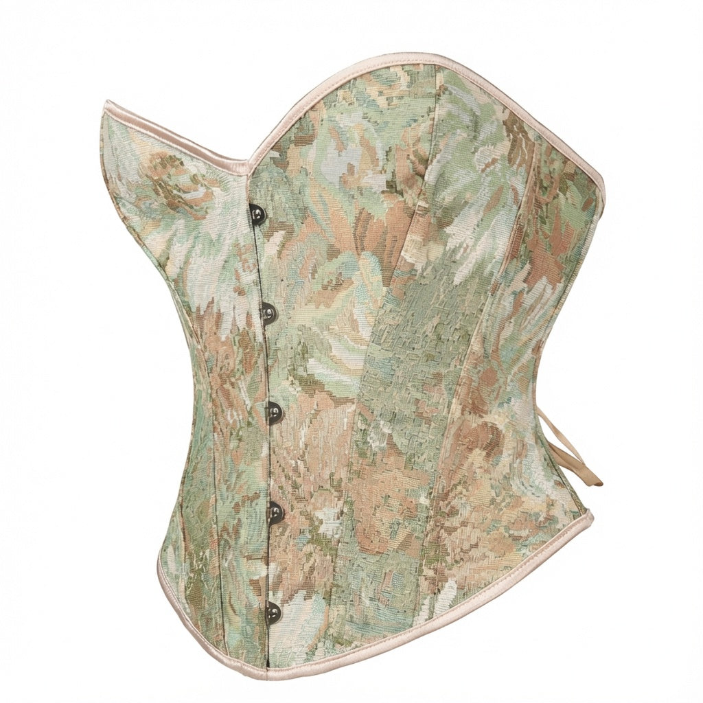 Amélie · Top corsé con estampado floral de óleo