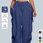 Amélie · Pantalón cargo ancho con cintas regulables