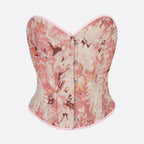 Amélie · Top corsé con estampado floral de óleo