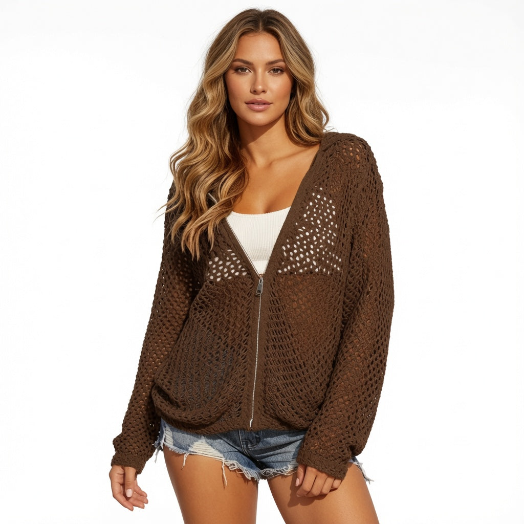 Amélie · Chaqueta calada con capucha y cremallera