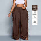 Amélie · Pantalón cargo ancho con cintas regulables