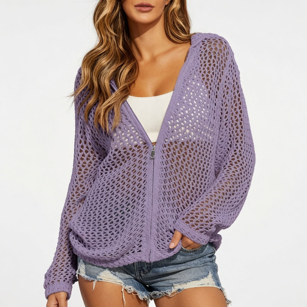 Amélie · Chaqueta calada con capucha y cremallera