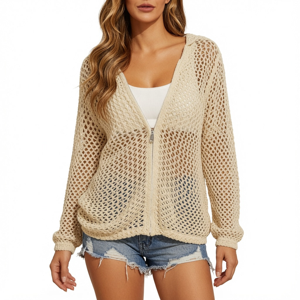 Amélie · Chaqueta calada con capucha y cremallera