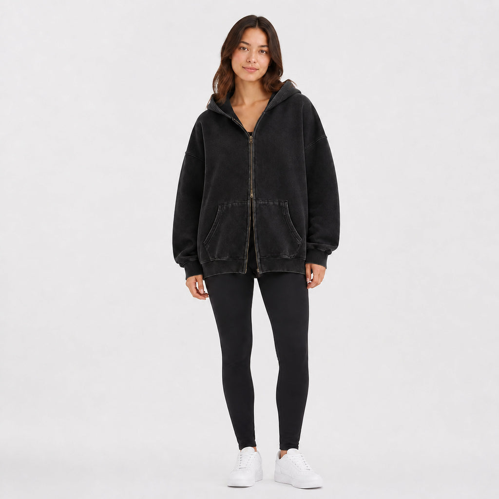 Amélie · Sudadera oversize con doble cremallera