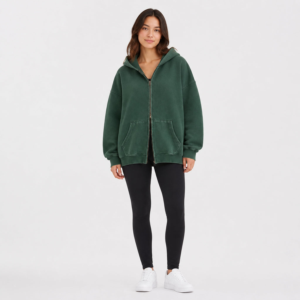 Amélie · Sudadera oversize con doble cremallera