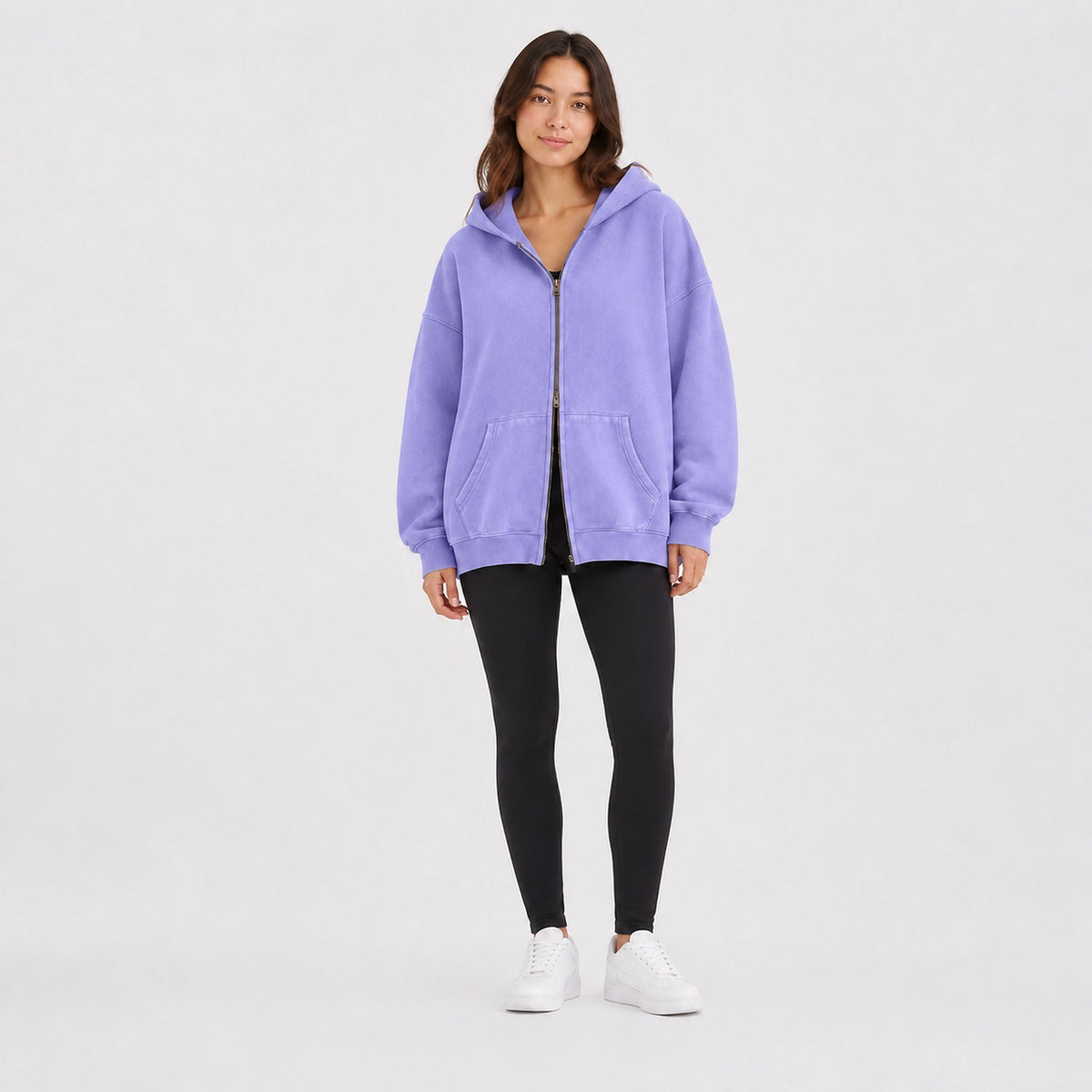 Amélie · Sudadera oversize con doble cremallera