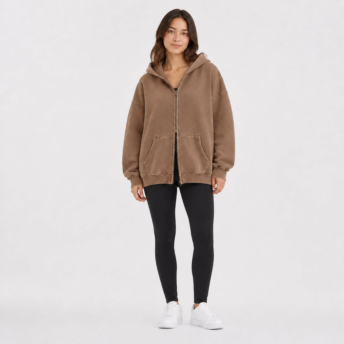 Amélie · Sudadera oversize con doble cremallera