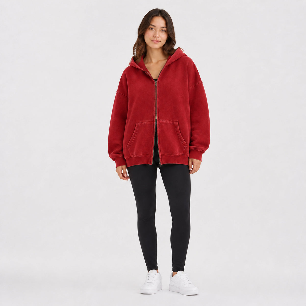 Amélie · Sudadera oversize con doble cremallera