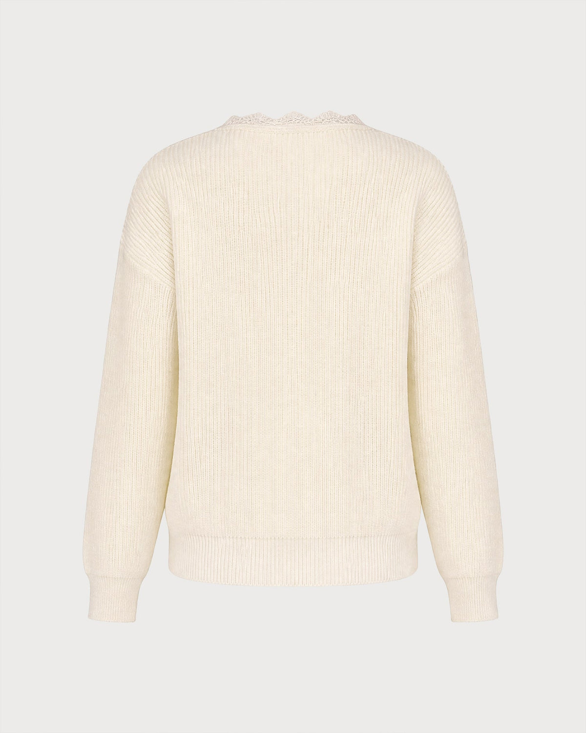 Jersey de punto albaricoque combinado con escote en V