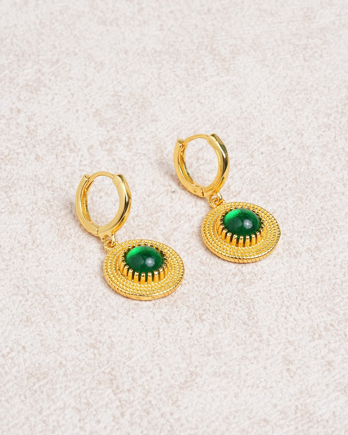 Pendientes de latón dorado