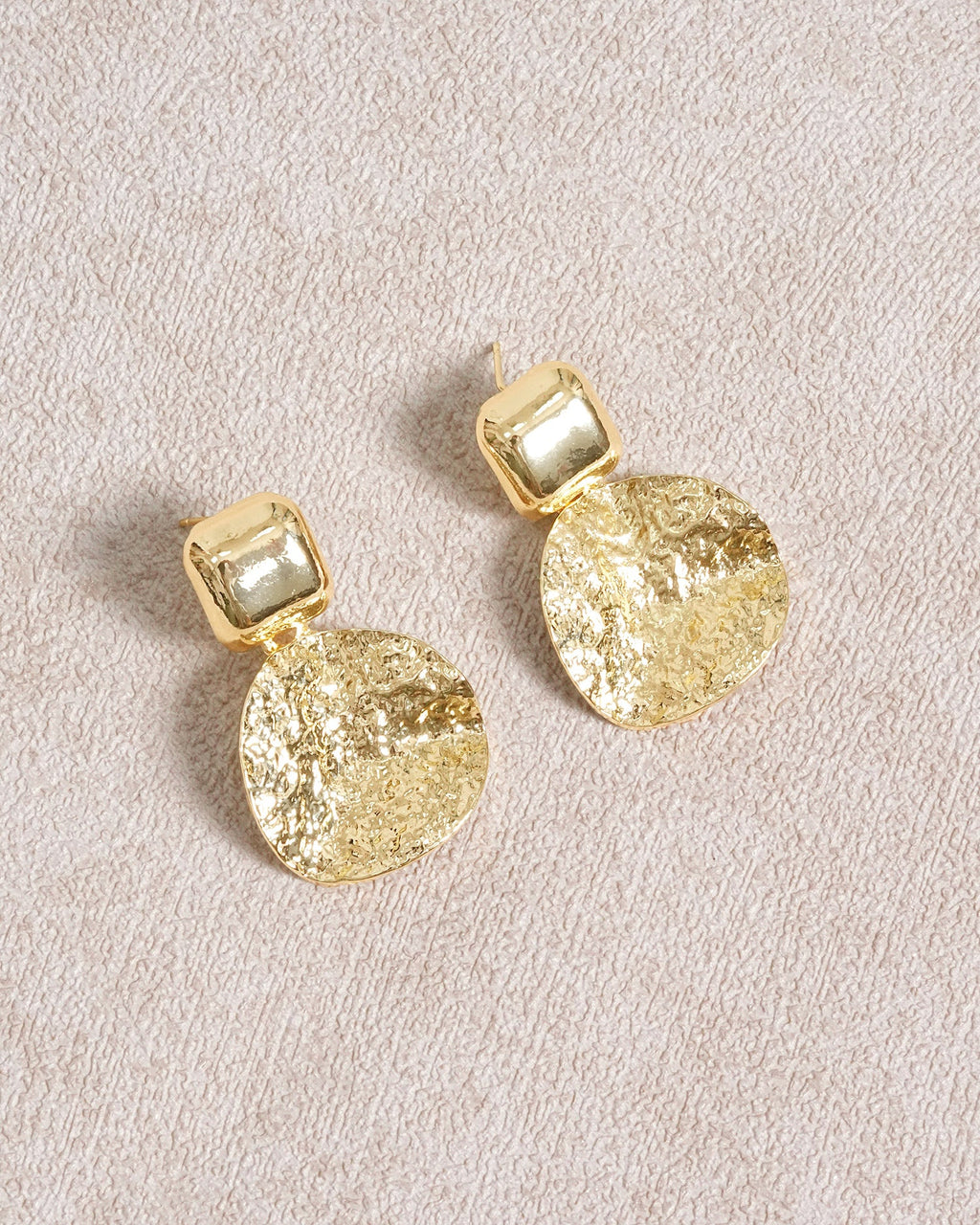 Pendientes redondos dorados