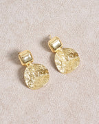 Pendientes redondos dorados