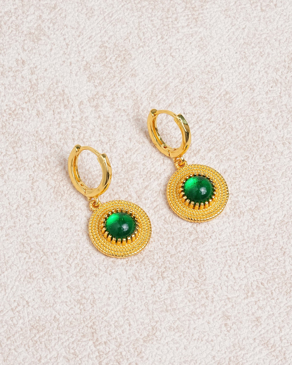 Pendientes de latón dorado