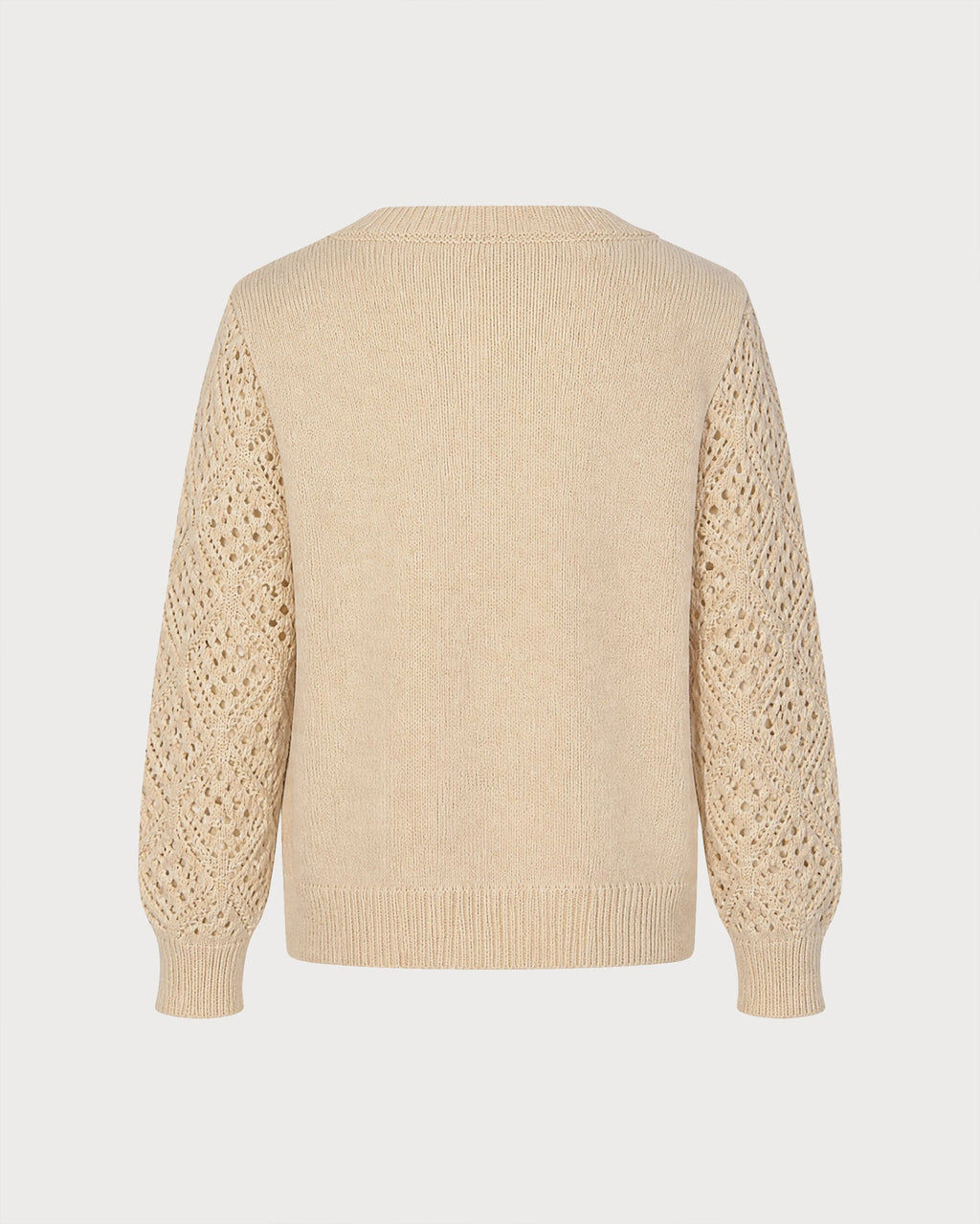 Jersey de punto caqui texturizado con aberturas