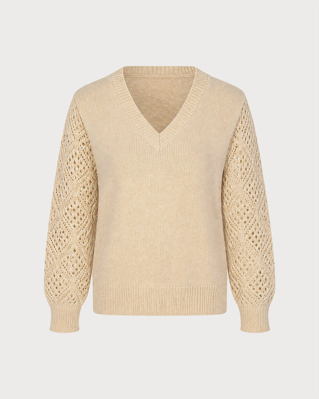Jersey de punto caqui texturizado con aberturas