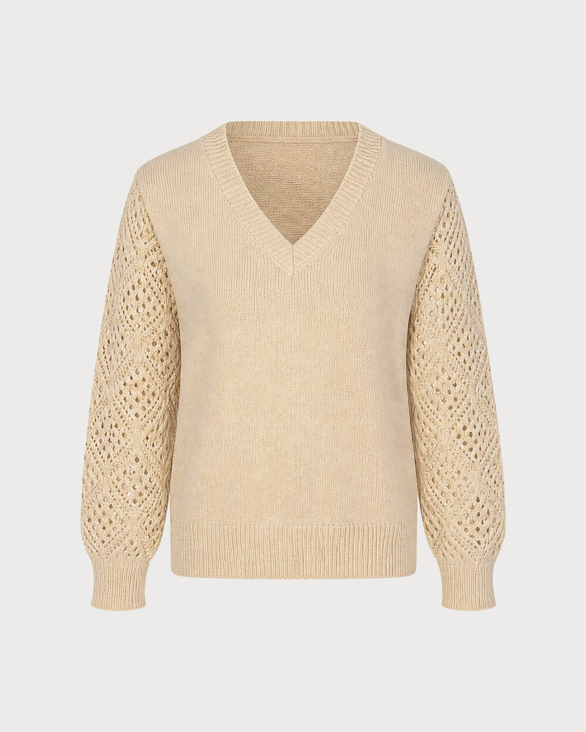 Jersey de punto caqui texturizado con aberturas