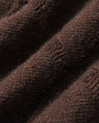 Chaqueta de punto marrón café con botonadura sencilla