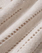 Jersey de punto albaricoque texturizado con escote en V
