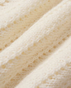 Chaqueta de punto albaricoque texturizada con escote en V