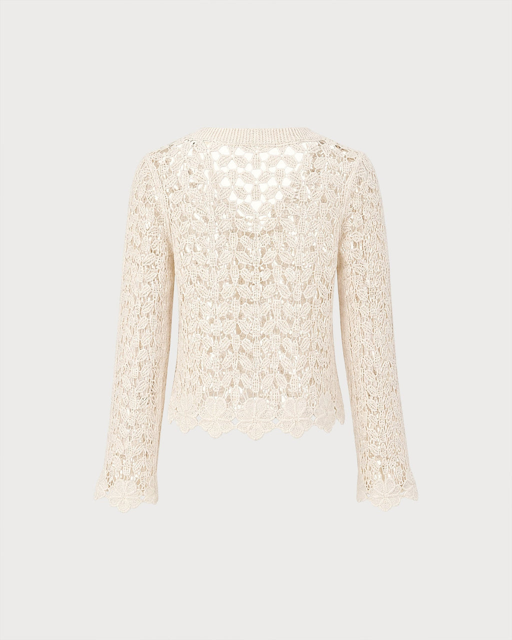 Chaqueta de punto albaricoque con aberturas y botones