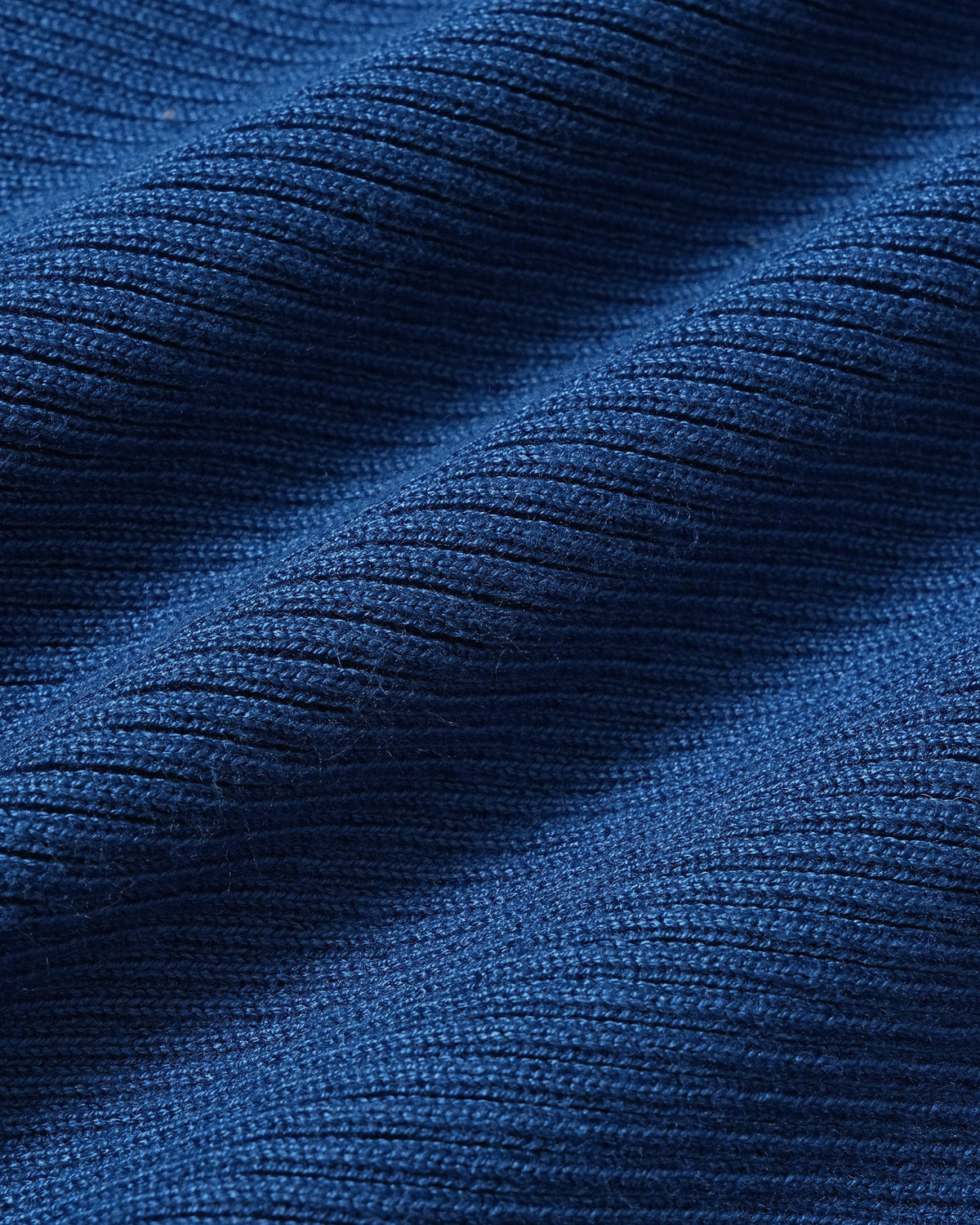 Jersey de punto azul texturizado con cuello redondo