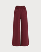 Pantalón casual rojo con cremallera y bolsillos