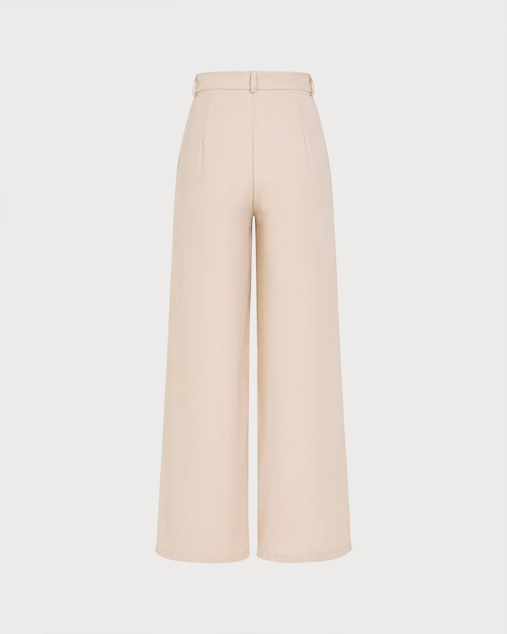 Pantalón recto albaricoque con botones y bolsillos