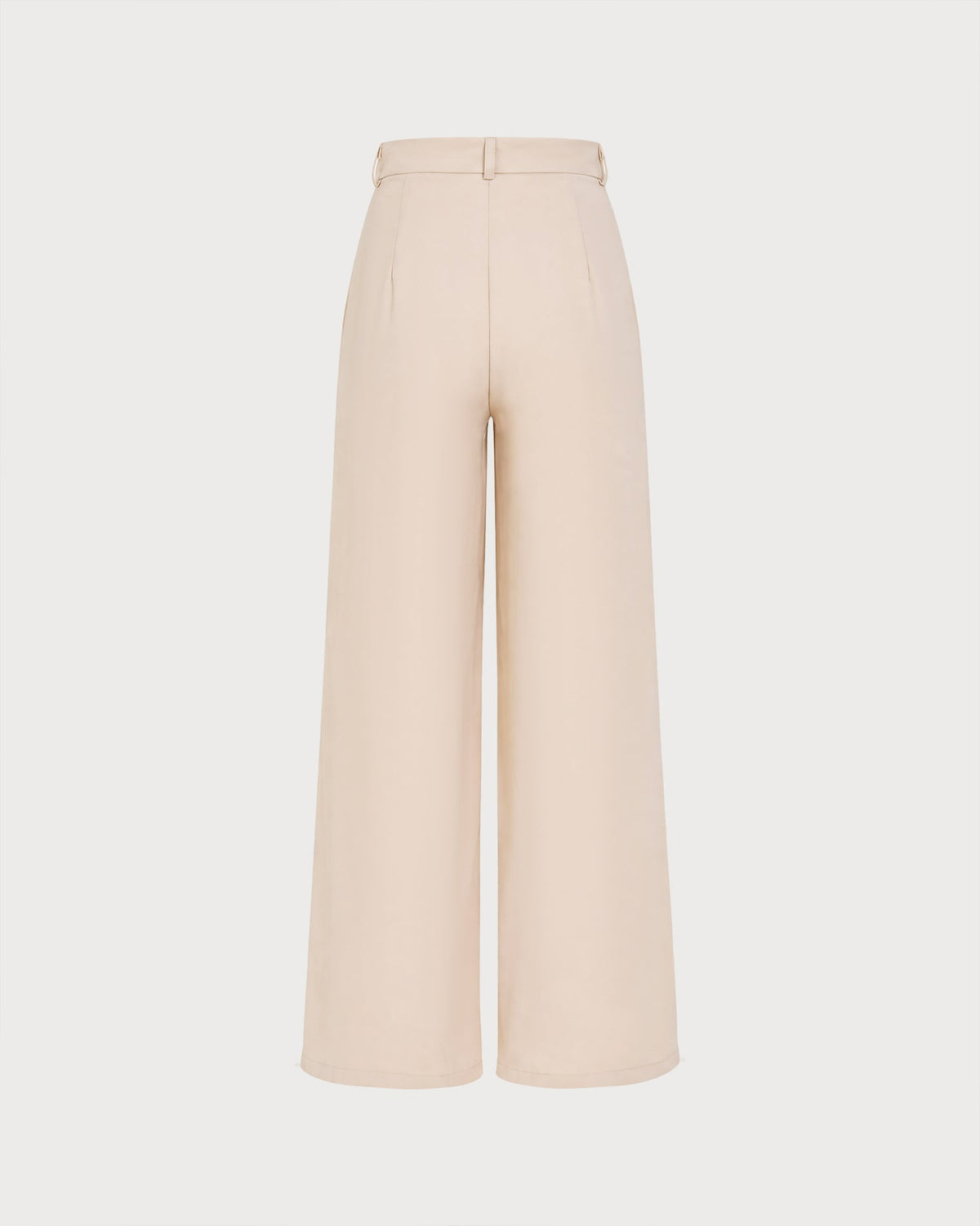 Pantalón recto albaricoque con botones y bolsillos