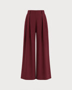 Pantalón casual rojo con cremallera y bolsillos