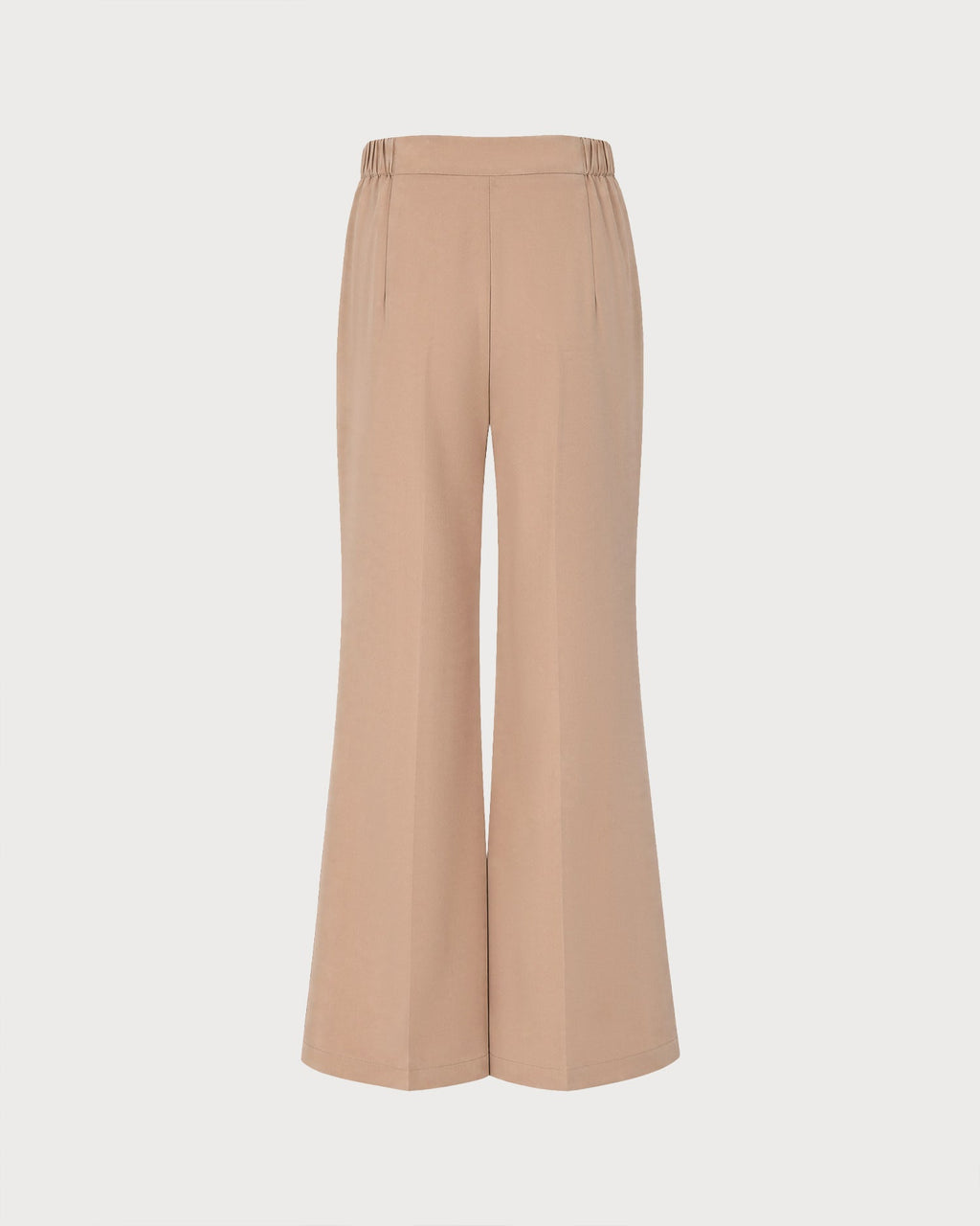 Pantalón casual caqui con cintura elástica y bolsillos