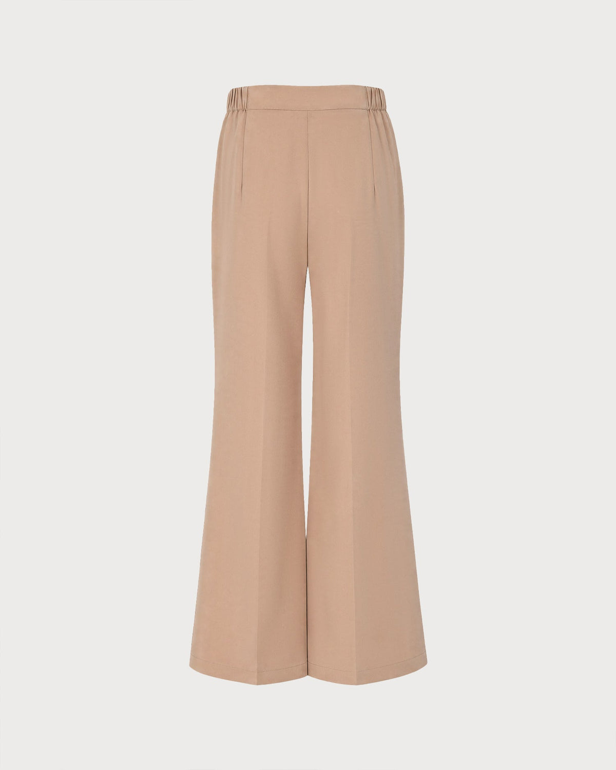 Pantalón casual caqui con cintura elástica y bolsillos