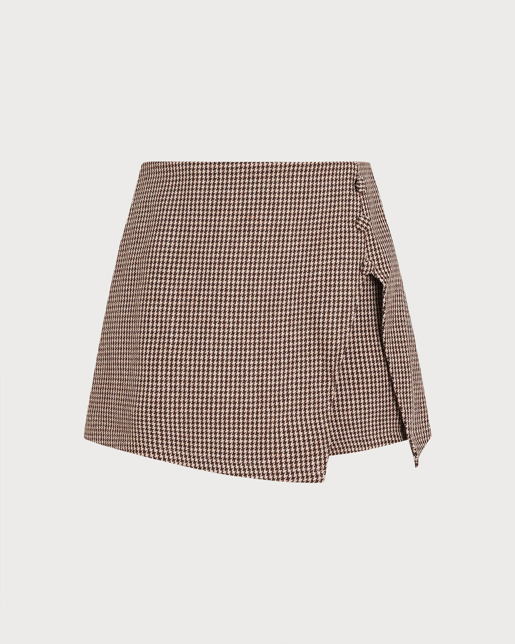 Falda pantalón marrón geométrica de línea A